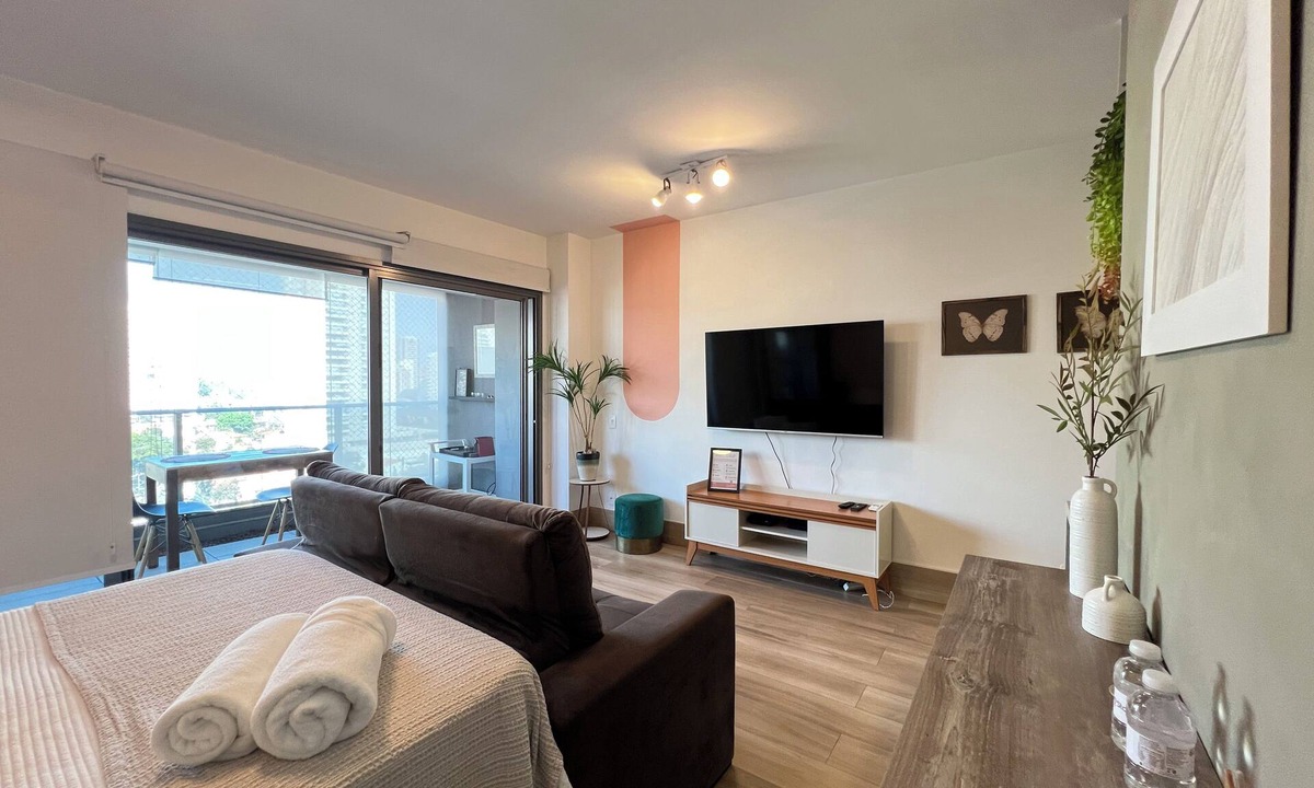 Brooklin Paulista Apartment | Acrópole Studio - Parking, Wi-Fi and Pool in Brooklin