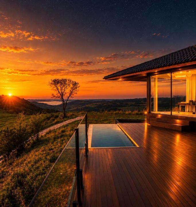 Sao Jose do Cedro Cabin | Cabana de Luxo - piscina de borda infinita