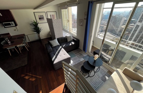 Downtown Santiago Apartment | Loft with city view
