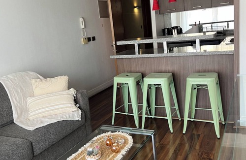 Apoquindo Apartment | The department is two blocks away from Manquehue metro station
