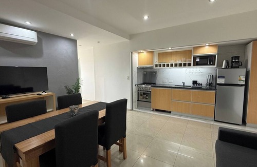 Constitucion Apartment | 10th-floor apartment with a home desk and gym