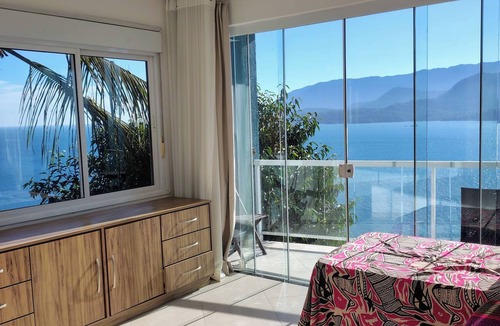 Cambaquara Apartment | Apartment with 2 suites + incredible sea view + heated jacuzzi + 500 meters from the beach