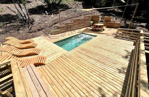 Quintero House | Cabaña Cerro Mauco WiFi Piscina Temperada