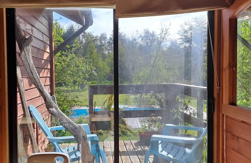 Pucon House | Country House in Pucón for 8 People: Large Garden, Stone Tub, Pool, and Grill