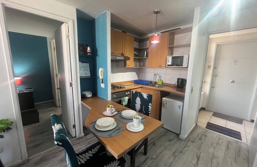 Downtown Santiago Apartment | Cozy 1 Bedroom Apartment Half a block from Sta. Lucia subway station -