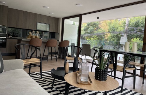 El Golf Apartment | Edificio Home, Modernos departamentos Barrio El Golf, Las Condes.