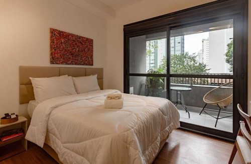 Campo Belo Apartment | Estudio novo com piscina e próximo a Congonhas