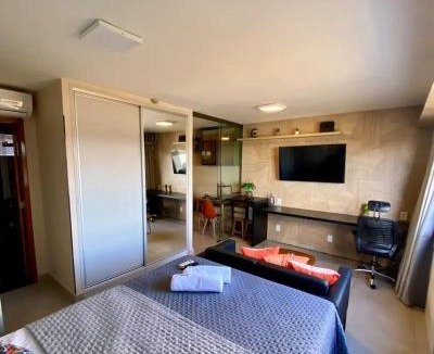 Lago Norte Apartment | Flat Lago Norte com Vista Livre Nascente - Condomínio Piscina, Estaciomento e Portaria 24h - Cozinha Completa e Wi-Fi 400mbps