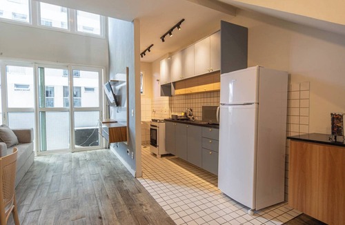 Gonzaga Apartment | Loft p/4 no Gonzaga | Piscina, Academia e Garagem
