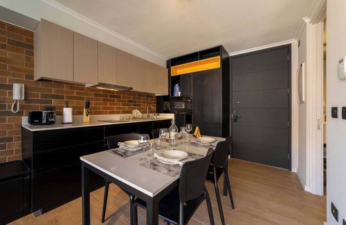 Santiago Apartment | Modern Studio Pool, Gym, Balcony & City Views!