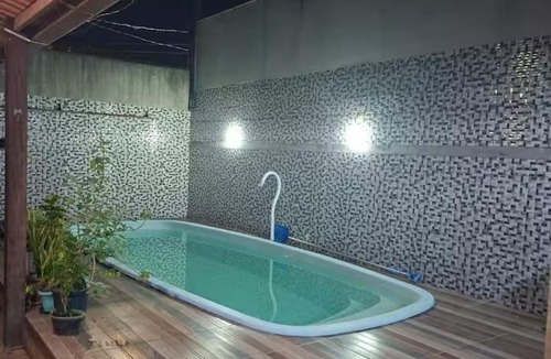 Nova Itaparica House | Quarto de casal com ar condicionado e piscina em Itaparica