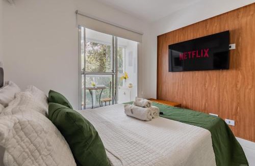 Sao Paulo Apartment | Studio Conforto com Piscina e Ar condicionado