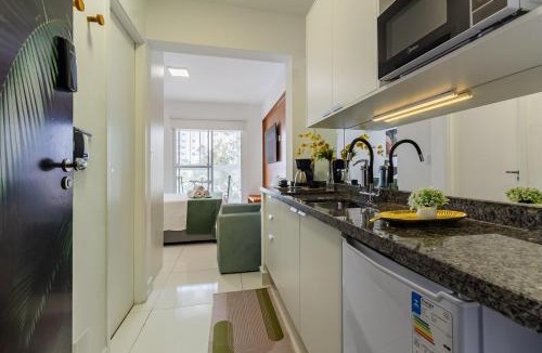 Sao Paulo Apartment | Studio Conforto com Piscina e Ar condicionado