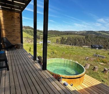 Navidad Ski Chalet | Thenca Lodge - increíble vista panorámica y hottub privado