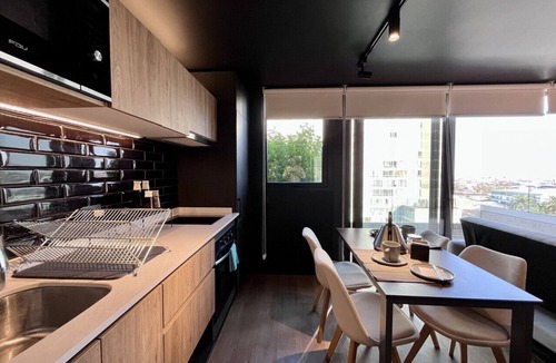 Downtown Santiago Apartment | Urban Artistic Santa Elvira - Laundry Parking Terrace