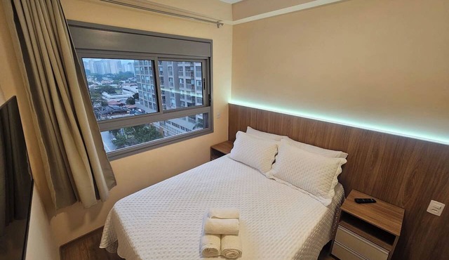 Apartamento em Moema com varanda e vista da cidade in São Paulo