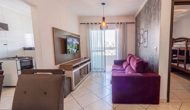 Apto com Varanda e Garagem 300m | Praia Vila Tupi in Praia Grande