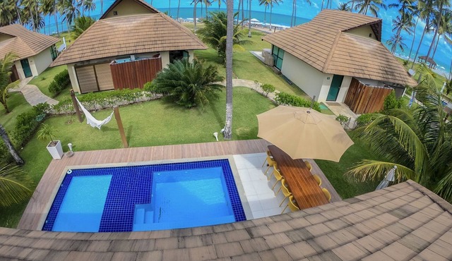 Beachfront Bungalow = 3 Bedrooms. FURNISHED. in Tamandaré