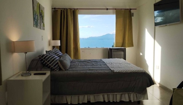 Centrally located studio with beautiful lake view.