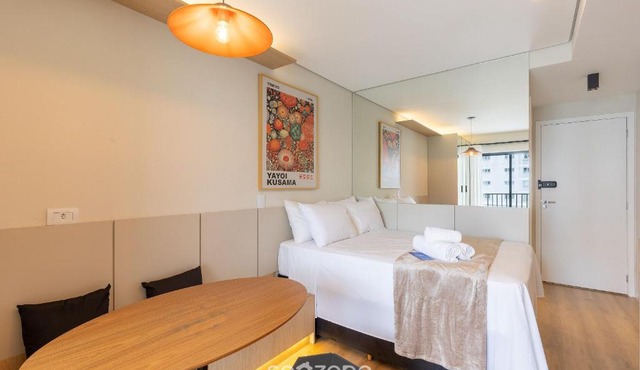 Comfort w/balcony 5 min from PUC EBI0304 in Curitiba