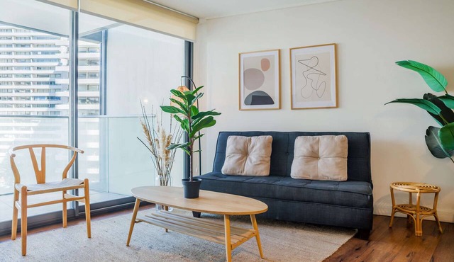 Comfortable 2BR/2BA Apt. for 5 guests with Gym! in Las Condes