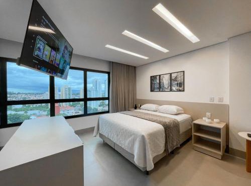 Flat com Cama Queen e Vista Panorâmica da Cidade in Campo Grande