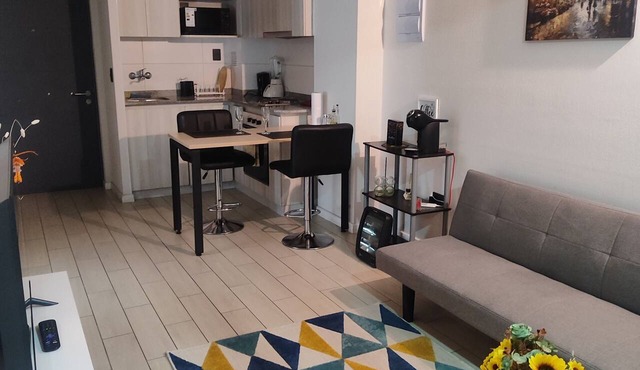 Furnished 1-bedroom apartment with a terrace and parking. Daily Rental