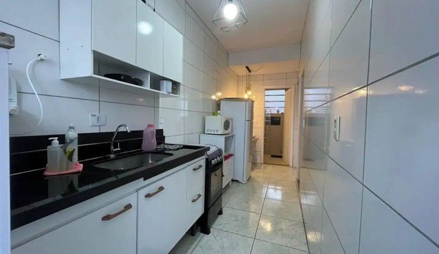Large beach apartment with garage and wifi in São Paulo