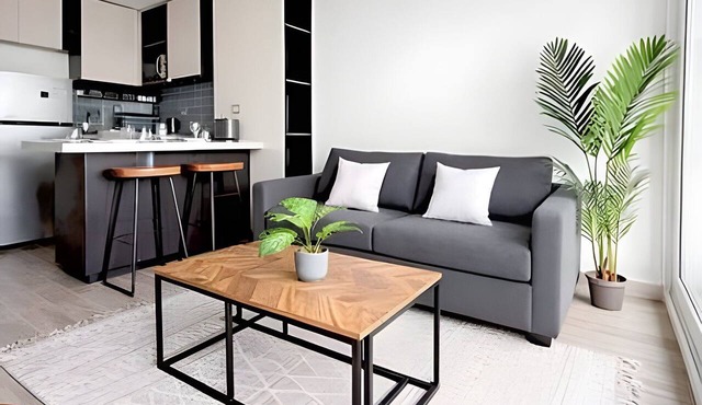 Modern downtown apartment just steps from Movistar Arena in Santiago
