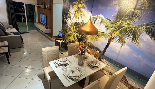 Modern retreat with barbecue, 200m from the beach. in Praia Grande