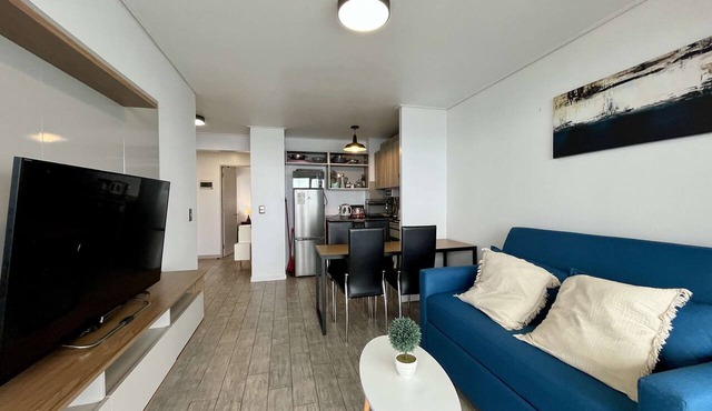 Oceanfront Terrace Apt in Reñaca w/High-Speed