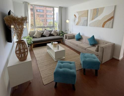 Apoquindo Apartment | 2D2B Full Equipado, Ubicación Premium con parking, Metro Manquehue