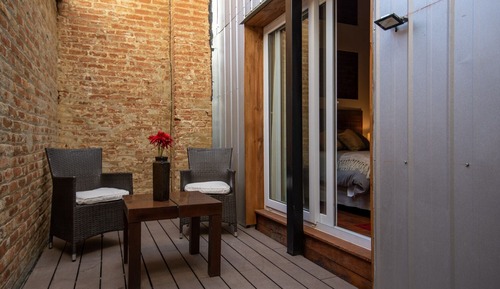 Standard Double Room, Terrace, Courtyard View