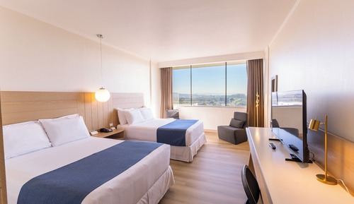 Standard Room, 2 Double Beds, Non Smoking, City View