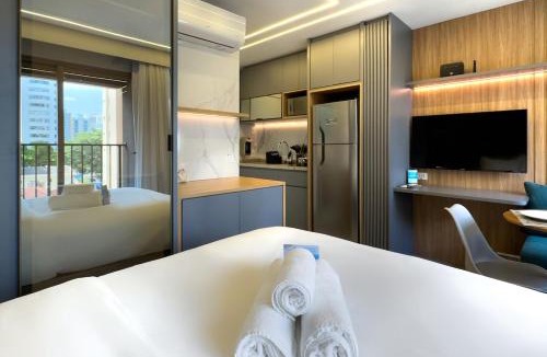 Campo Belo Apartment | Estúdio executivo, Piscina, Academia e Coworking