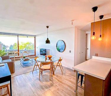 Pucon Apartment | HOM I Dpto Frente al Lago Calefacción Piscina Gym Sauna Estacionamiento Muelle privado