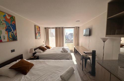 Downtown Santiago Apartment | Studio con 2 Camas I Plaza Brasil I Centro