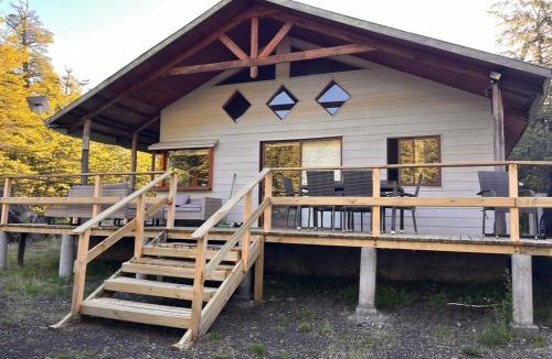 Curacautin House | Cabaña nieve, tinaja y vista al volcan