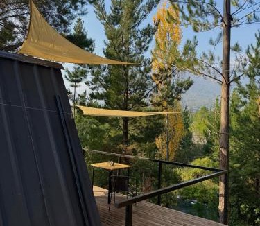 Melipeuco Other | Cabina con terraza vista al río en Roca Truful
