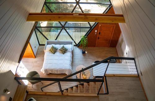 Pucon Cabin | Enarbol Lodge, Hot Tube en terraza