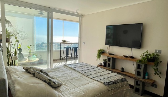 Beautiful apartment in Concón with ocean view