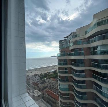 Flat com vista ao mar com academia, piscina e sauna in Santos