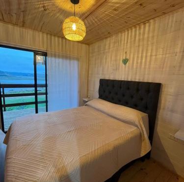 cabaña con vista al río